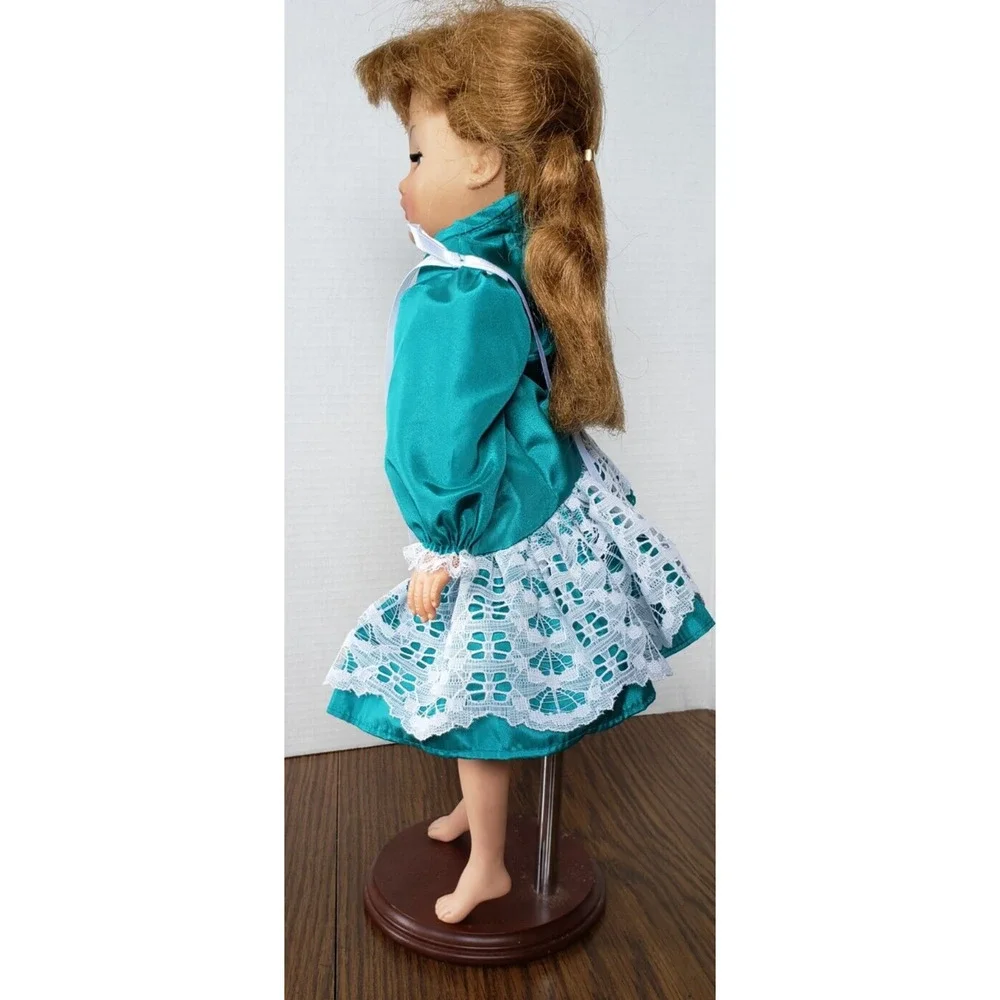 Blonde Haired Blue Eyed Girl in Blue Outfit 17 Inch Doll